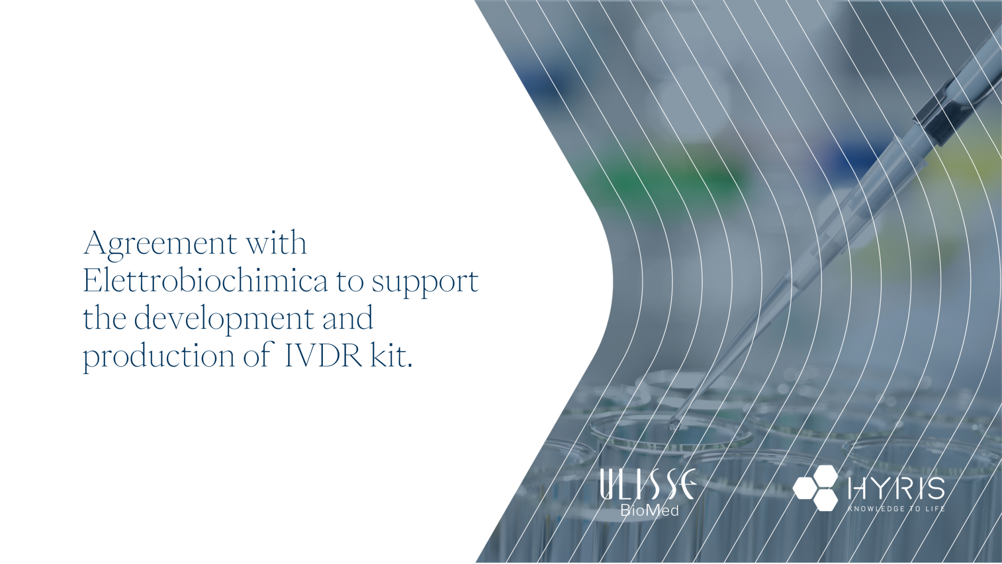 SERVICE AGREEMENT WITH ELETTROBIOCHIMICA FOR THE DEVELOPMENT AND PRODUCTION OF IVDR KIT